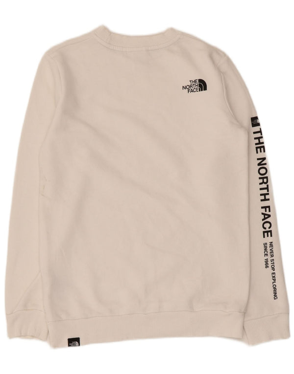 Женский джемпер с рисунком The North Face, Великобритания 6 XS, белый хлопок