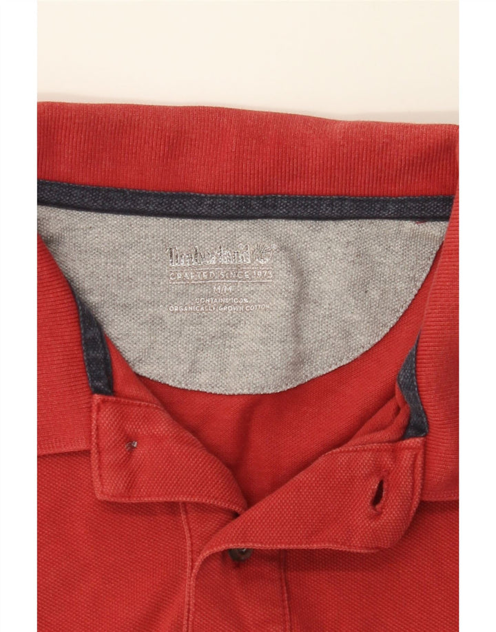 TIMBERLAND Mens Polo Shirt Medium Red Vintage Timberland and Second-Hand Timberland from Messina Hembry 