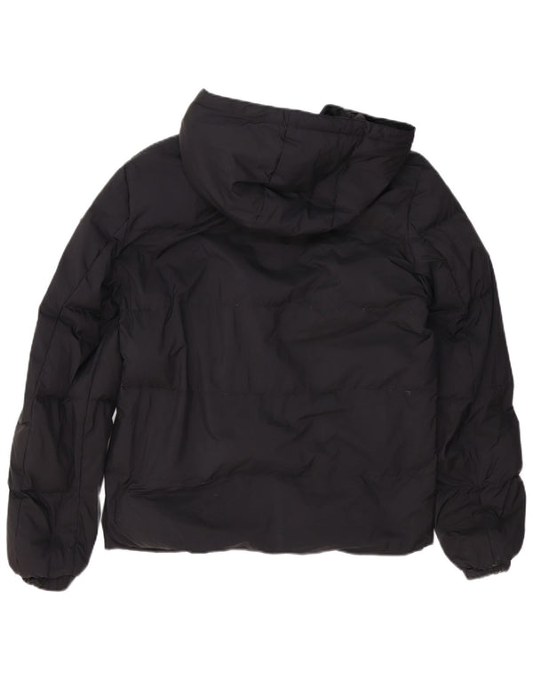 CALVIN KLEIN JEANS Мужская стеганая куртка с капюшоном UK 34 XS Черный полиэстер