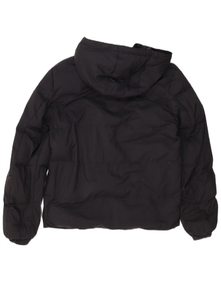CALVIN KLEIN JEANS Мужская стеганая куртка с капюшоном UK 34 XS Черный полиэстер