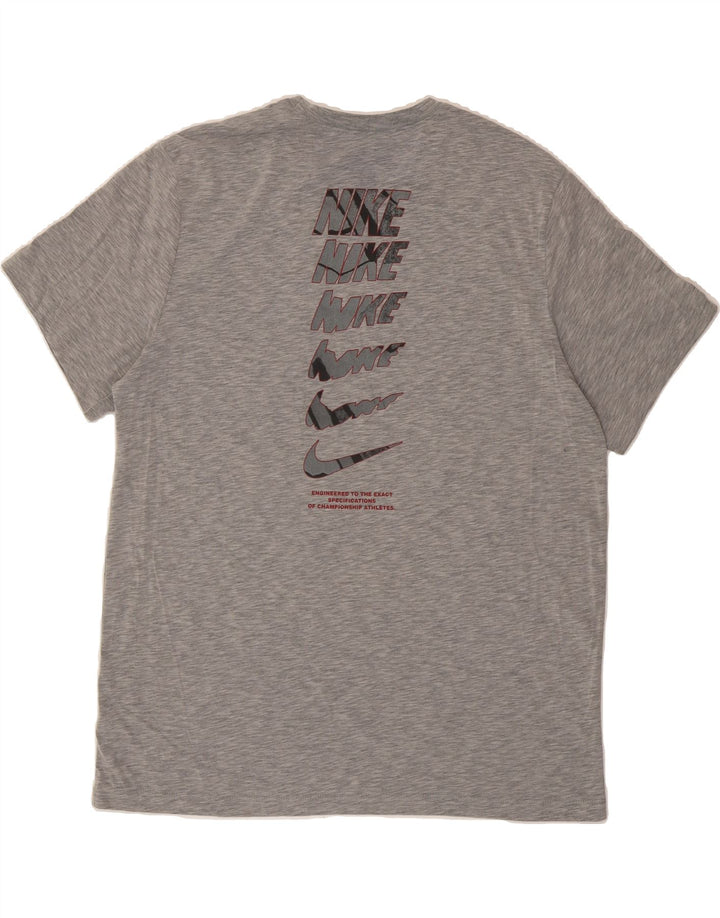 NIKE Mens Dri Fit Graphic T-Shirt Top XL Grey Vintage Nike and Second-Hand Nike from Messina Hembry 