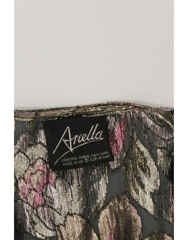 Женский укороченный кардиган ARELLA UK 16, большой разноцветный цветочный принт