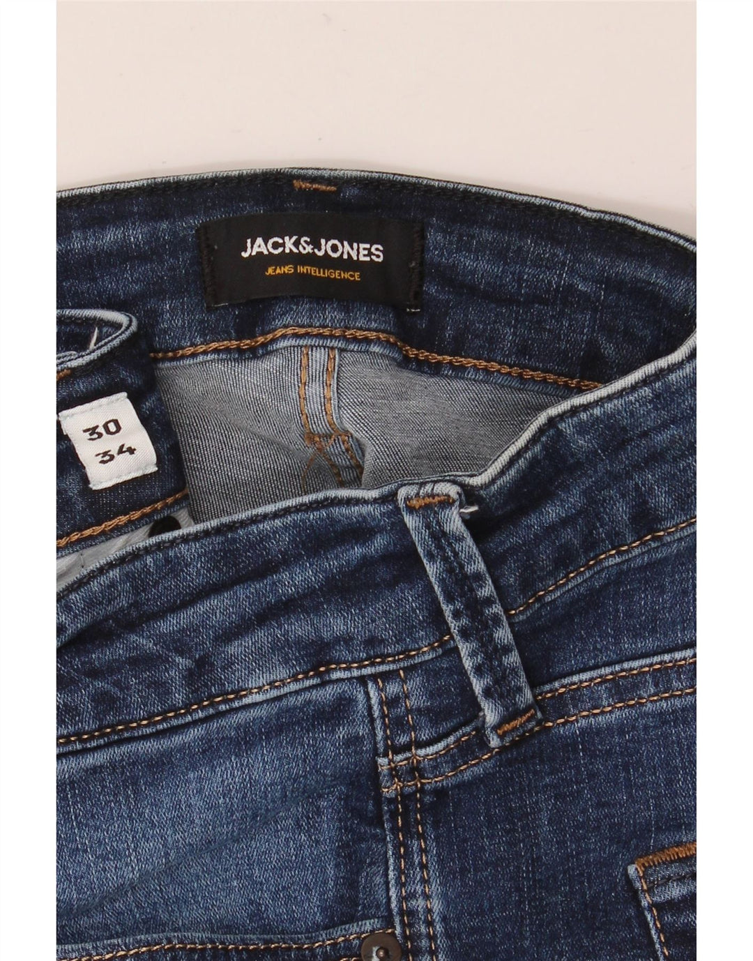 JACK & JONES Мужские зауженные джинсы GLENN W30 L30 синие