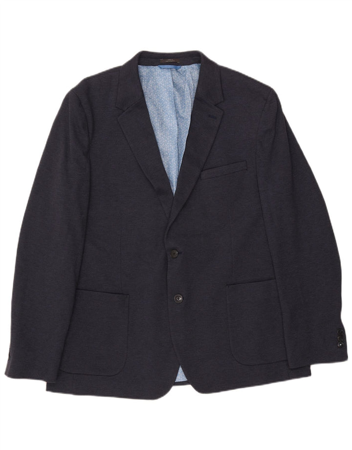 Мужской приталенный пиджак MARKS & SPENCER с 2 пуговицами, Великобритания, 46 XL, темно-синий