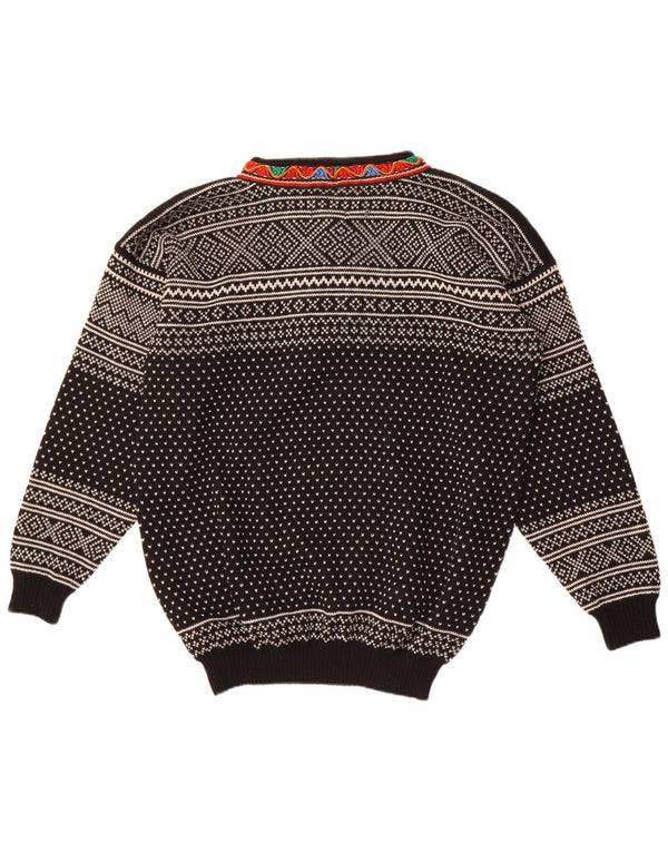 Мужской свитер Volund с круглым вырезом XL, черный Fair Isle