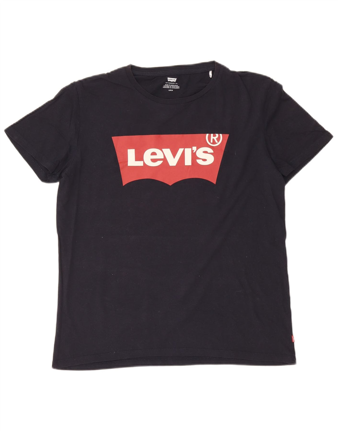 Мужская футболка с рисунком Levi's, большая, темно-синяя