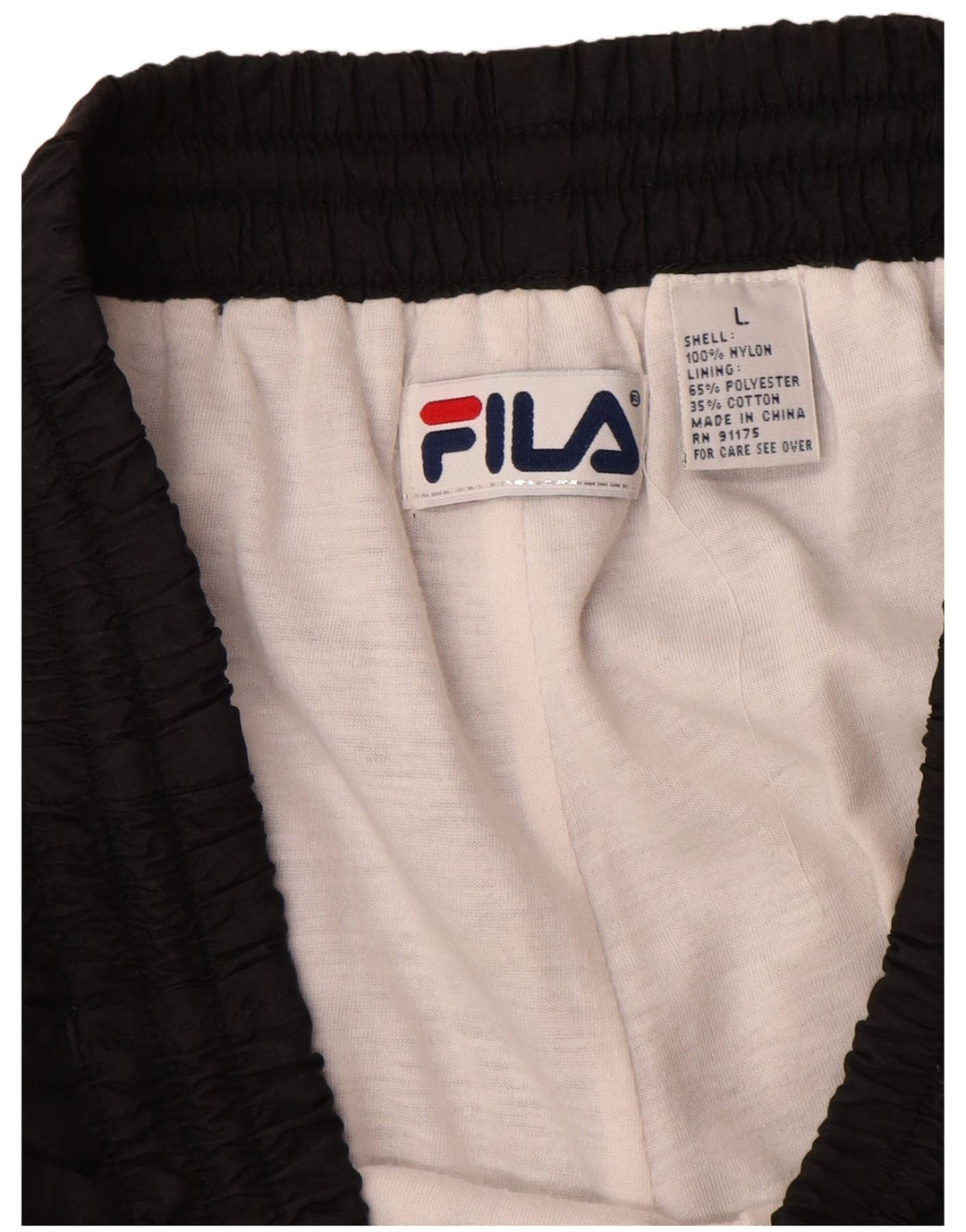 Мужские спортивные брюки Fila, большие черные нейлоновые
