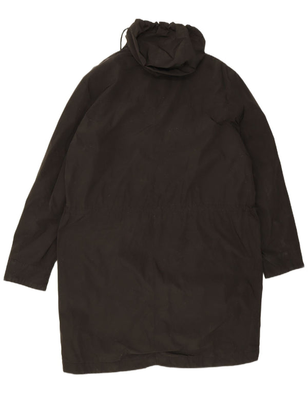 Calvin Klein Mens Hooded Windbreaker Coat IT 54 2XL Black Polyester