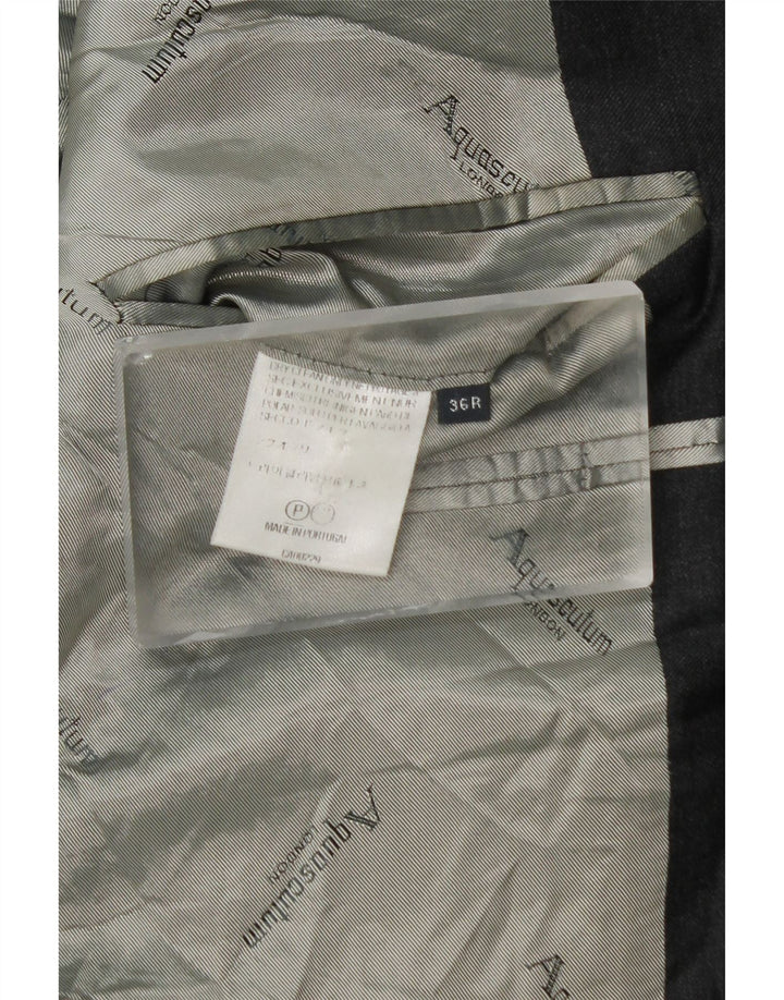 Мужской пиджак Aquascutum на 2 пуговицах, Великобритания, 36, маленький, серый, шерстяной