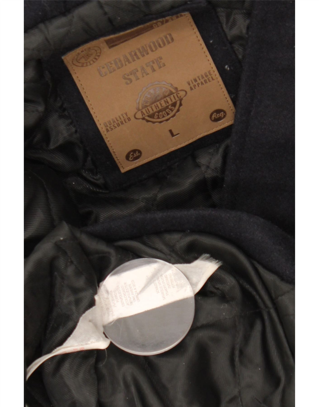 Мужской дафлкот с капюшоном CEDARWOOD STATE UK 40, большой темно-синий полиэстер