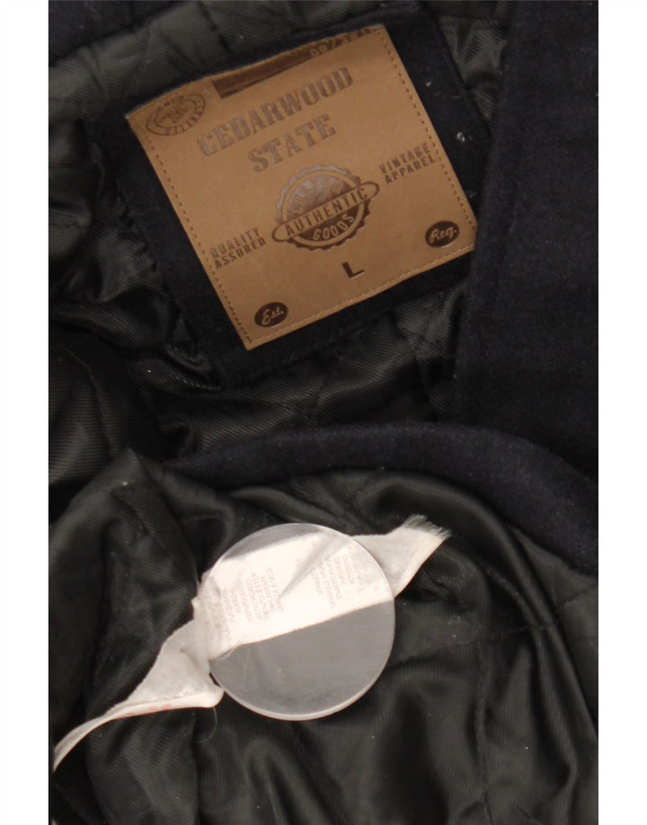 Мужской дафлкот с капюшоном CEDARWOOD STATE UK 40, большой темно-синий полиэстер