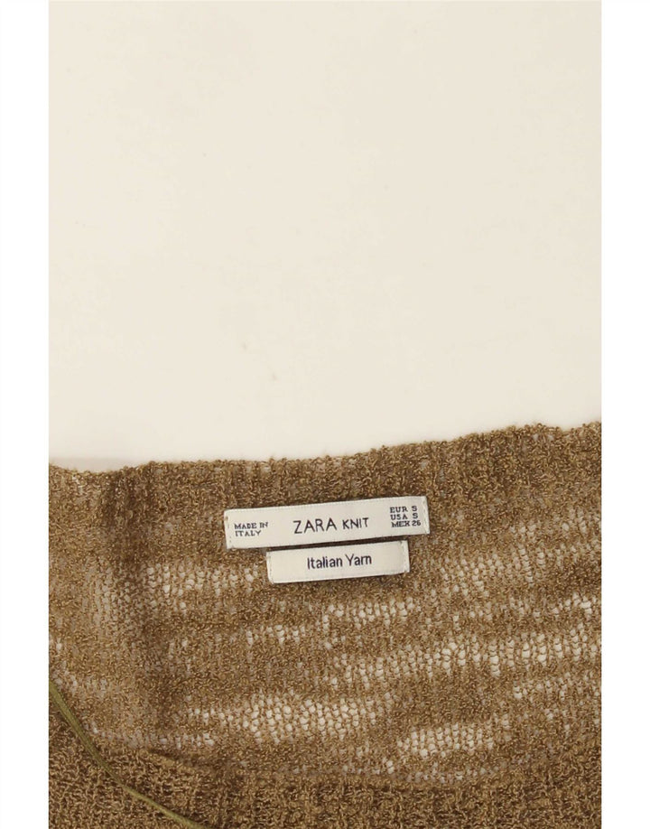 Женская блузка оверсайз Zara UK 10, маленький хаки