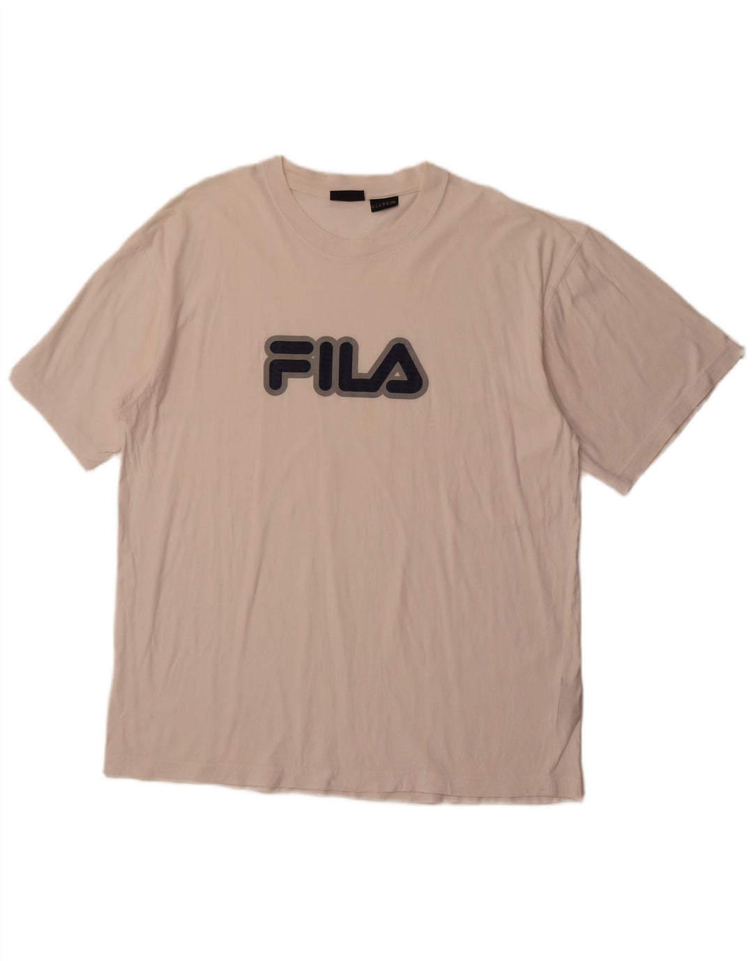 Мужская футболка с рисунком FILA, топ XL, белый хлопок