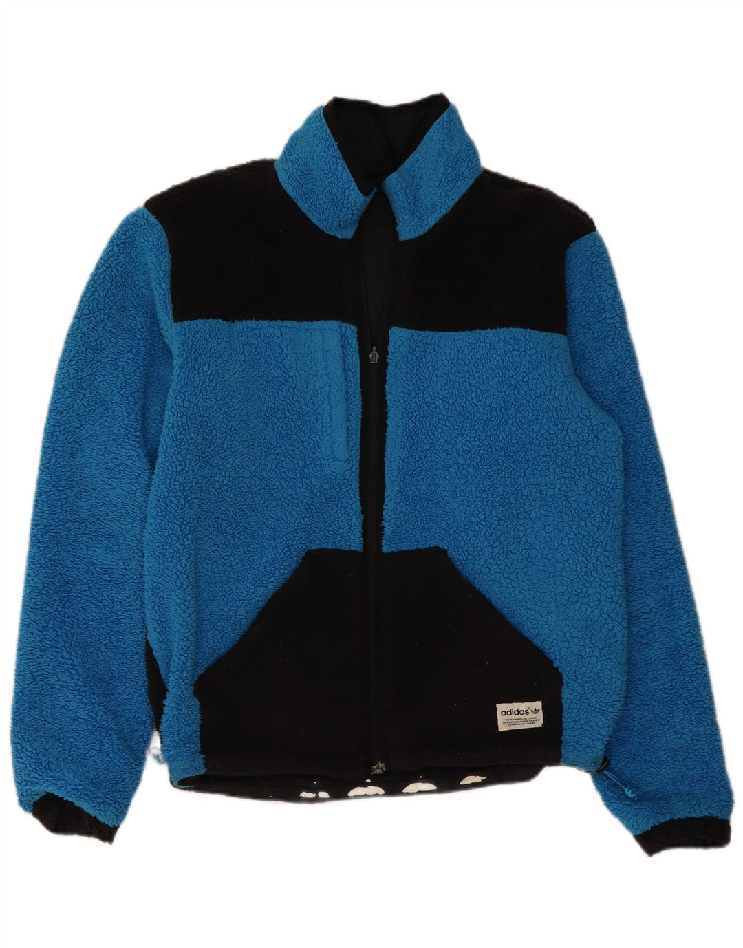 Мужская двусторонняя куртка Adidas UK 38, средний черный полиэстер