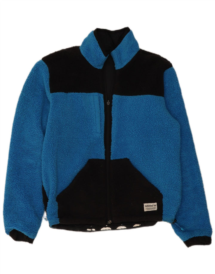 Мужская двусторонняя куртка Adidas UK 38, средний черный полиэстер