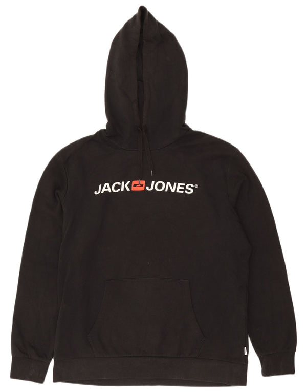 Мужской джемпер с капюшоном Jack & Jones с рисунком XL, черный