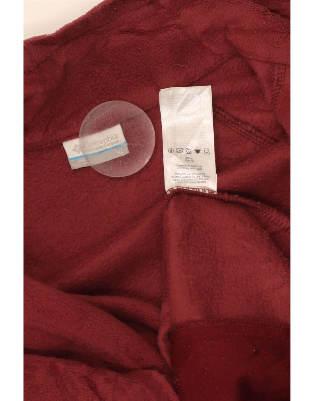 Женская флисовая куртка COLUMBIA UK 18 XL бордового цвета из полиэстера