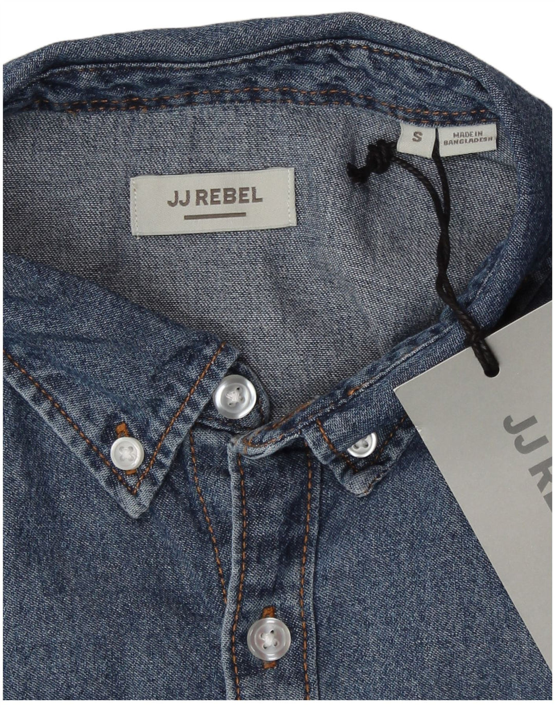 Мужская рубашка JJ Rebel, маленькая синяя, хлопок