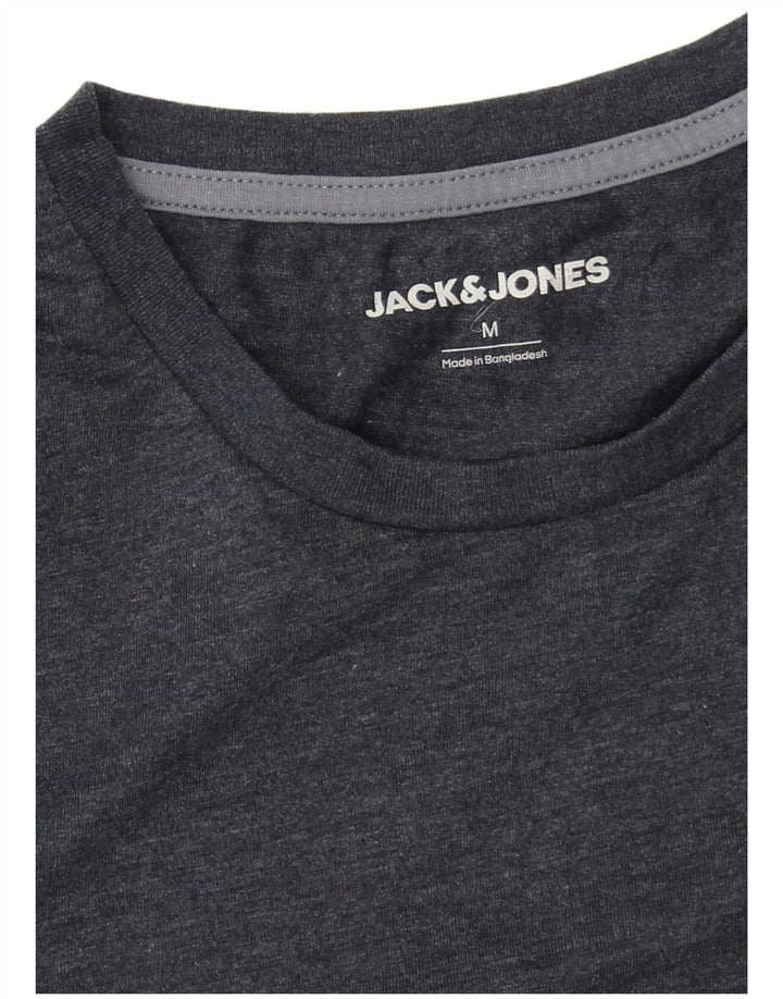 Мужская футболка Jack & Jones Top среднего размера, темно-синяя, хлопок