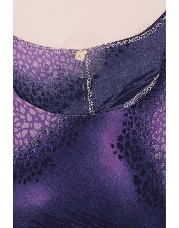 Винтажная женская блузка без рукавов IT 44 Medium Purple Spotted