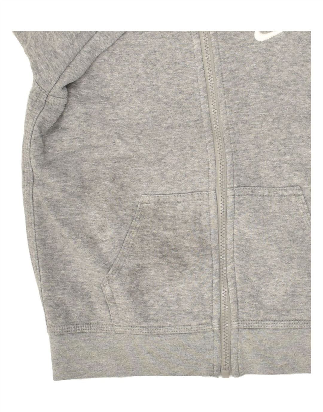 NIKE Boys Zip Hoodie Sweater 6-7 Years Large Grey Cotton | Vintage Nike | Thrift | Second-Hand Nike | Used Clothing | Messina Hembry 