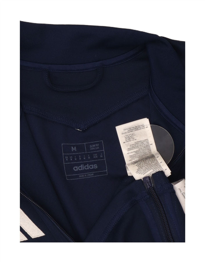 Мужской спортивный костюм Adidas Aeroready Slim Fit, верхняя куртка, средний темно-синий