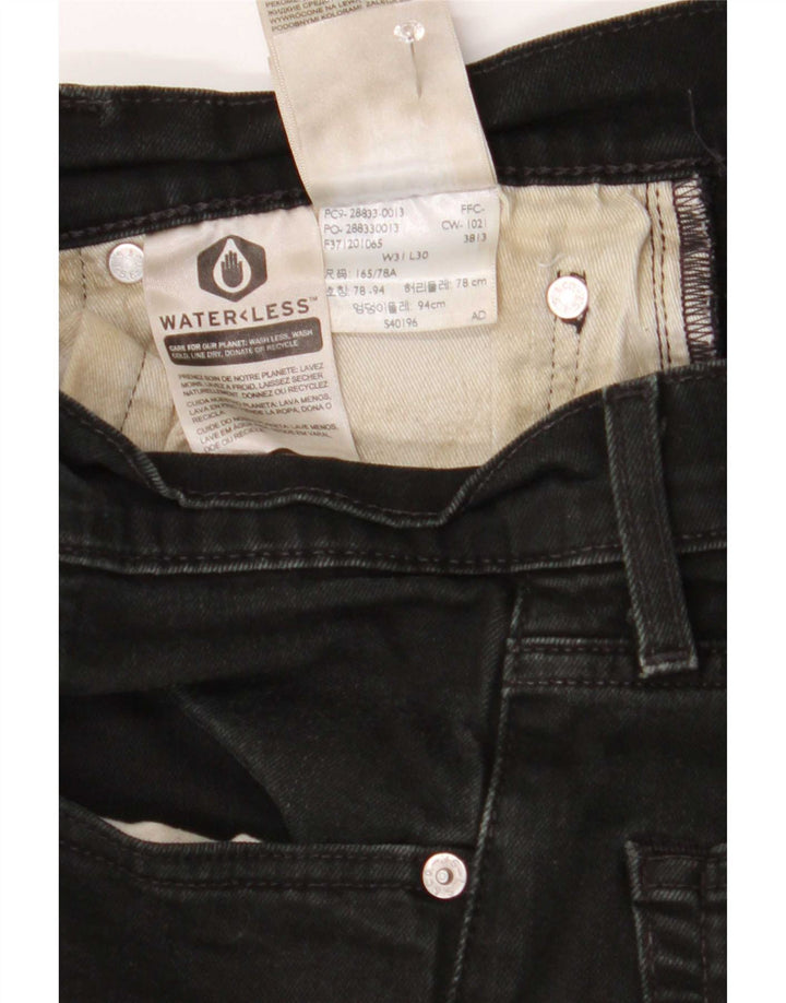 Мужские узкие джинсы Levi's W31 L30, черный хлопок