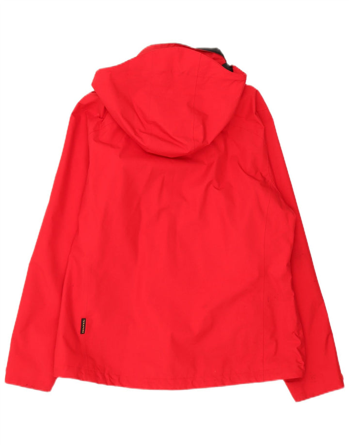 Женская ветровка с капюшоном Jack Wolfskin UK 16, большой красный полиамид