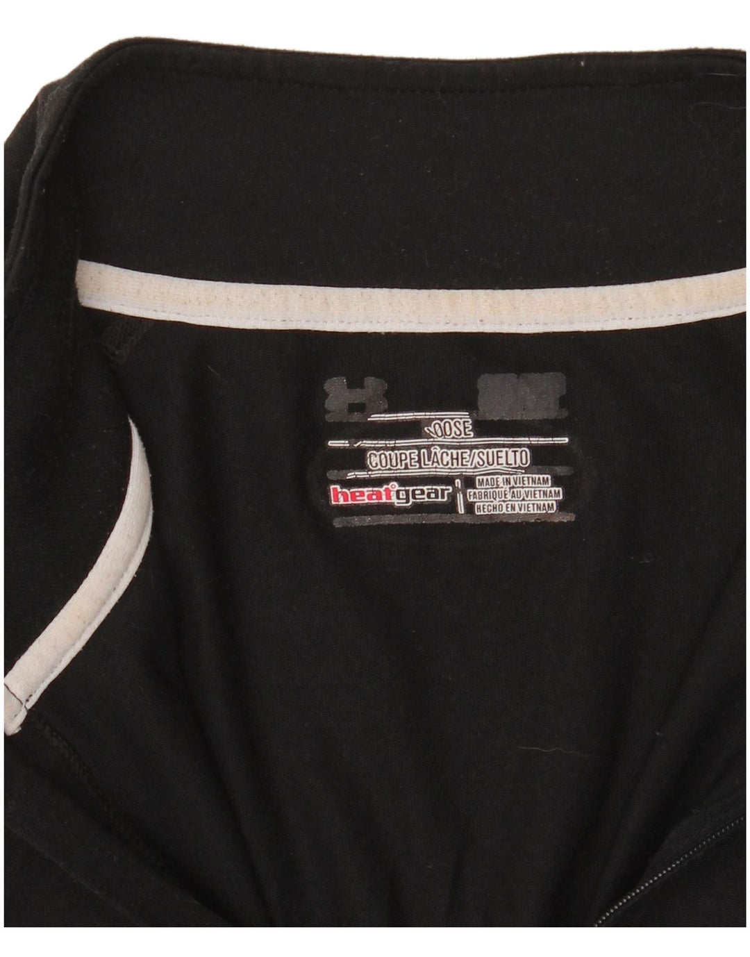 Мужской пуловер с воротником на молнии Under Armour Heat Gear, спортивный костюм, средний черный
