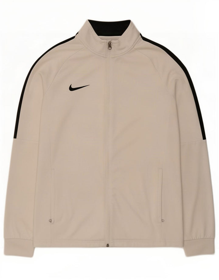 Мужская спортивная куртка Nike Dri Fit, средний белый полиэстер с цветными блоками