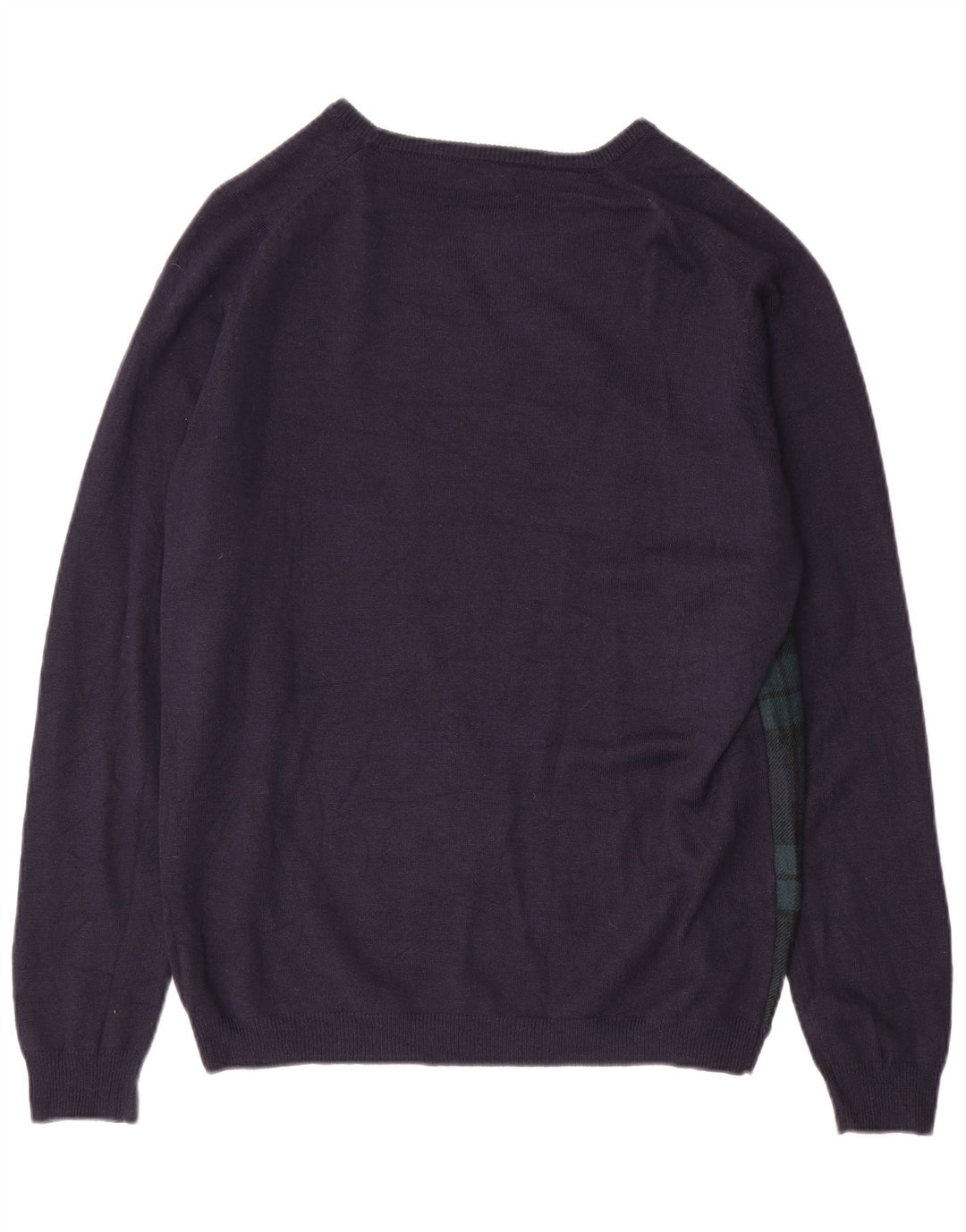 Мужской свитер с вырезом «лодочка» ZARA XL, темно-синий в клетку