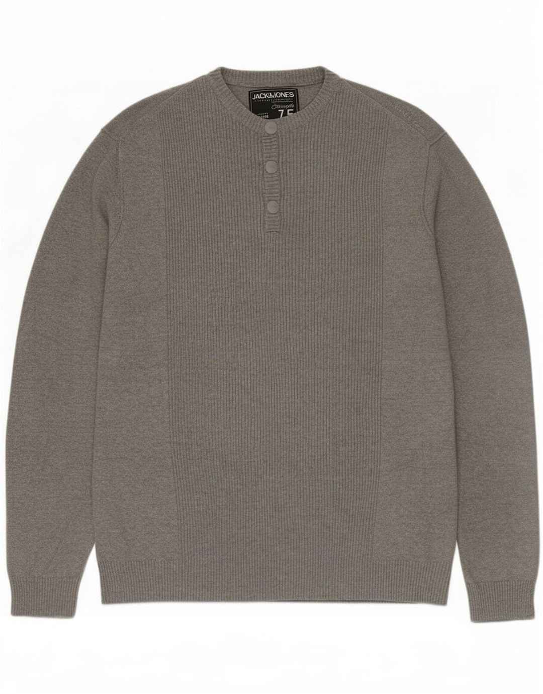 Мужской свитер Jack & Jones на пуговицах XL, серый