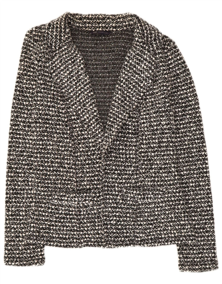Женский открытый пиджак Marks & Spencer UK 8 маленький черный в крапинку