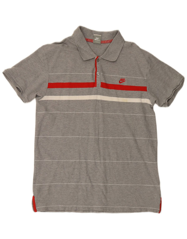 Мужская рубашка-поло Nike UK 47/48 2XL, хлопковая серая полоска