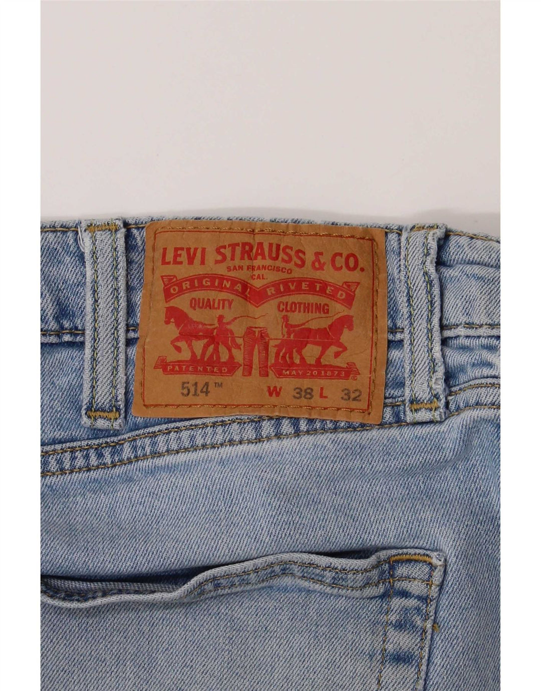 Мужские прямые джинсы Levi's 514 W38 L32 синие, хлопок
