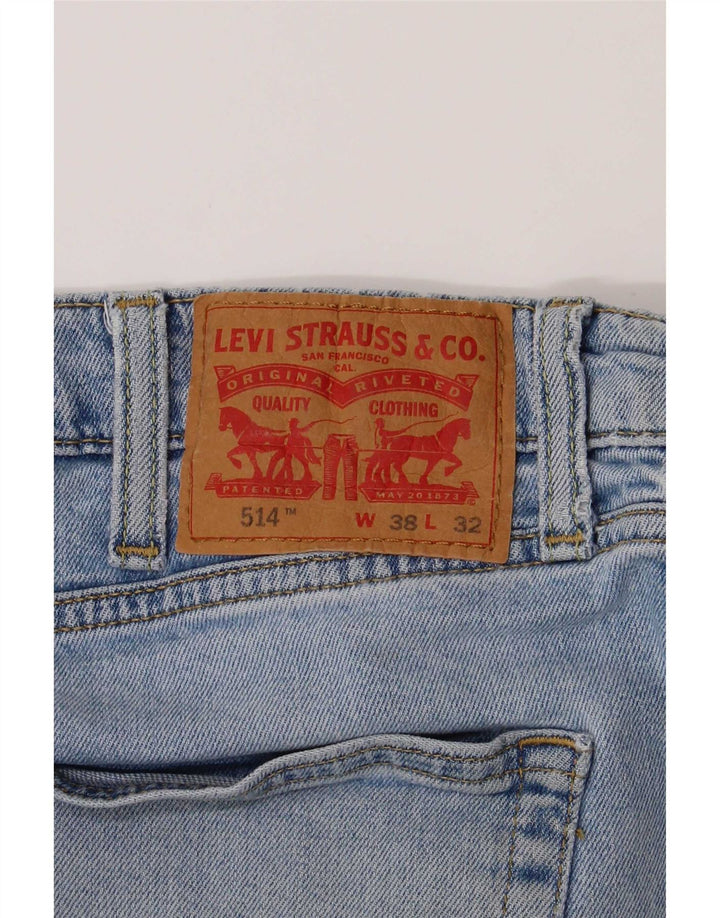 Мужские прямые джинсы Levi's 514 W38 L32 синие, хлопок