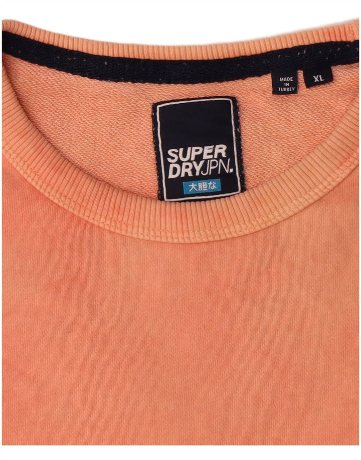 Мужской свитшот Superdry XL, оранжевый хлопковый джемпер тай-дай
