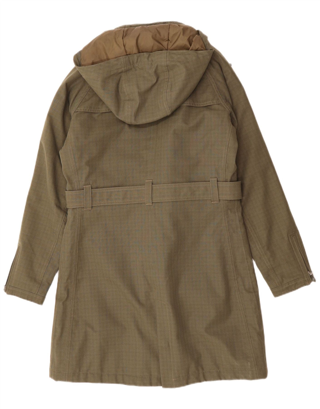 Женская ветровка с капюшоном THE NORTH FACE UK 14, средний зеленый цвет в клетку