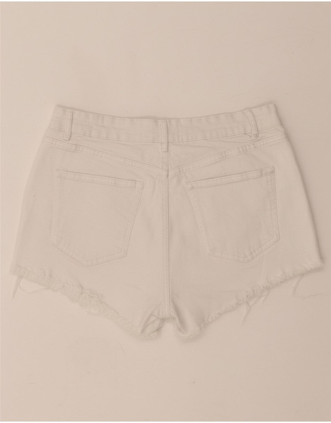 ZARA Womens Denim Shorts EU 42 Large W32 White Cotton Vintage Zara and Second-Hand Zara from Messina Hembry 