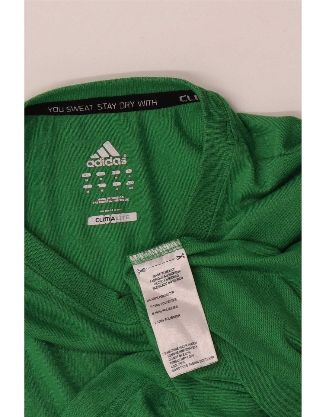 Мужская футболка Adidas Climalite, средний зеленый полиэстер