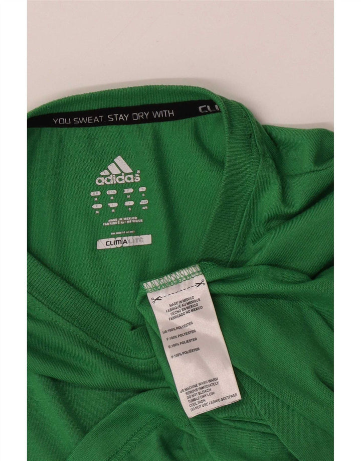 Мужская футболка Adidas Climalite, средний зеленый полиэстер