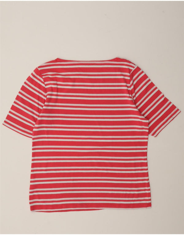 Женская футболка Tommy Hilfiger Top UK 20 2XL из хлопка в розовую полоску