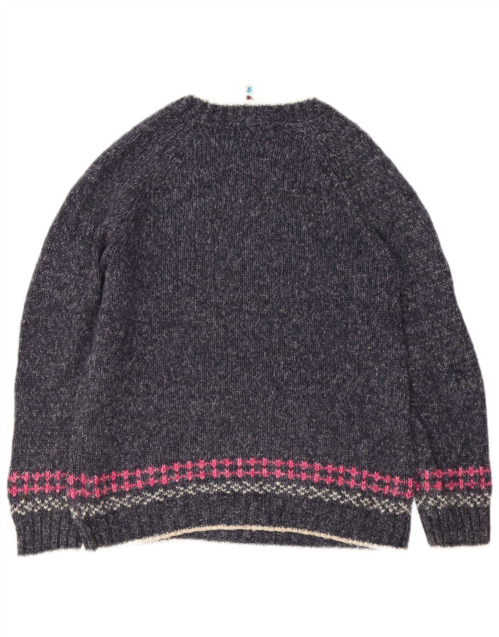 Женский джемпер с круглым вырезом Weird Fish, размер UK 10, маленький темно-синий Fair Isle