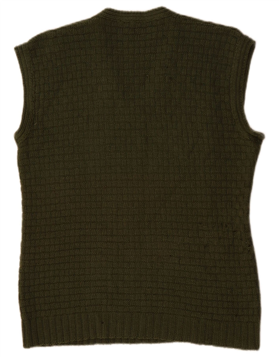 ВИНТАЖНАЯ женская майка без рукавов UK 14, средний зеленый цвет