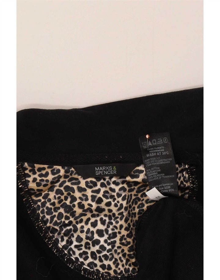 Женский бомбер Marks & Spencer UK 14, средний черный, хлопок
