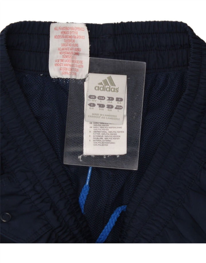 ADIDAS Boys Bermuda Sport Shorts 13-14 Years  Blue Polyester Vintage Adidas and Second-Hand Adidas from Messina Hembry 