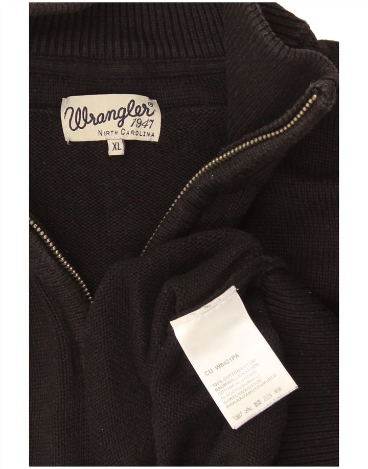Мужской свитер Wrangler с воротником на молнии XL, черный хлопок
