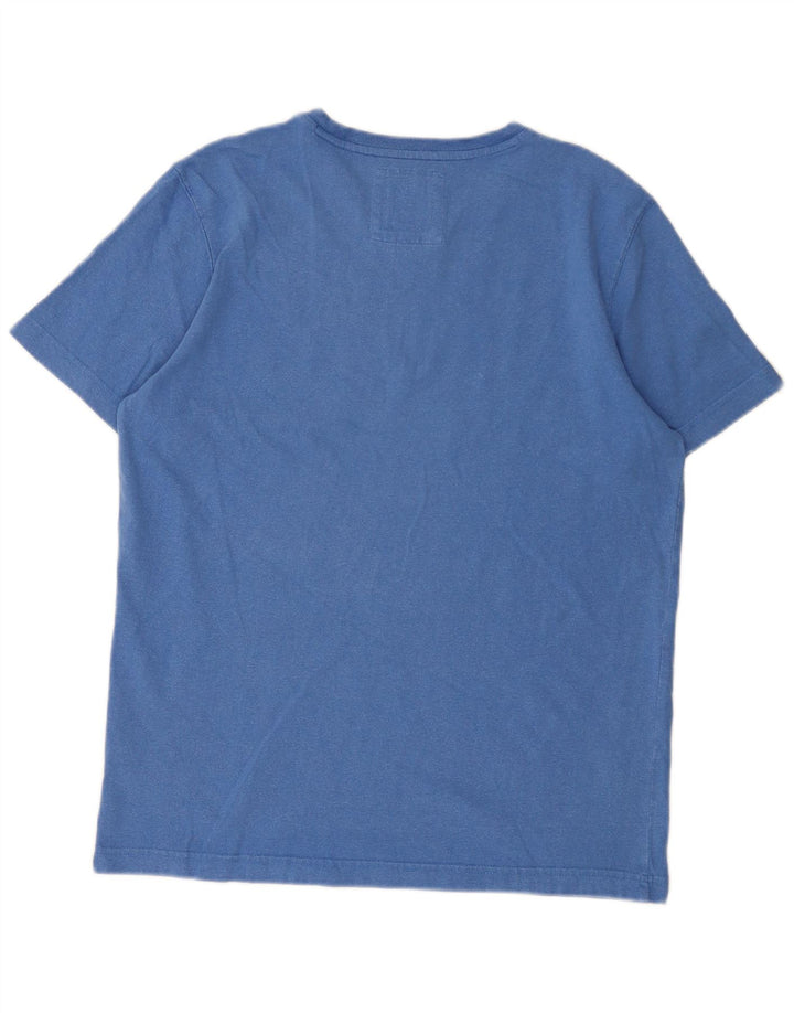 Crew Clothing Мужская футболка из хлопка среднего синего цвета