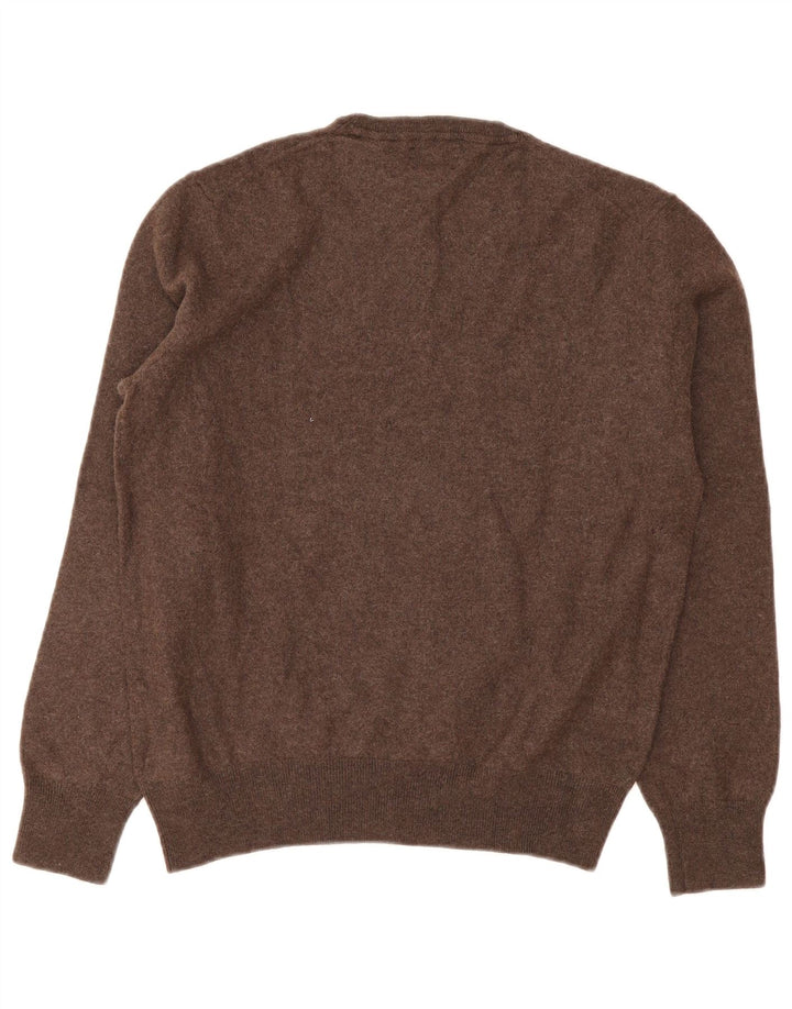 Женский свитер Gutteridge с круглым вырезом, Великобритания, 18 XL, коричневая шерсть