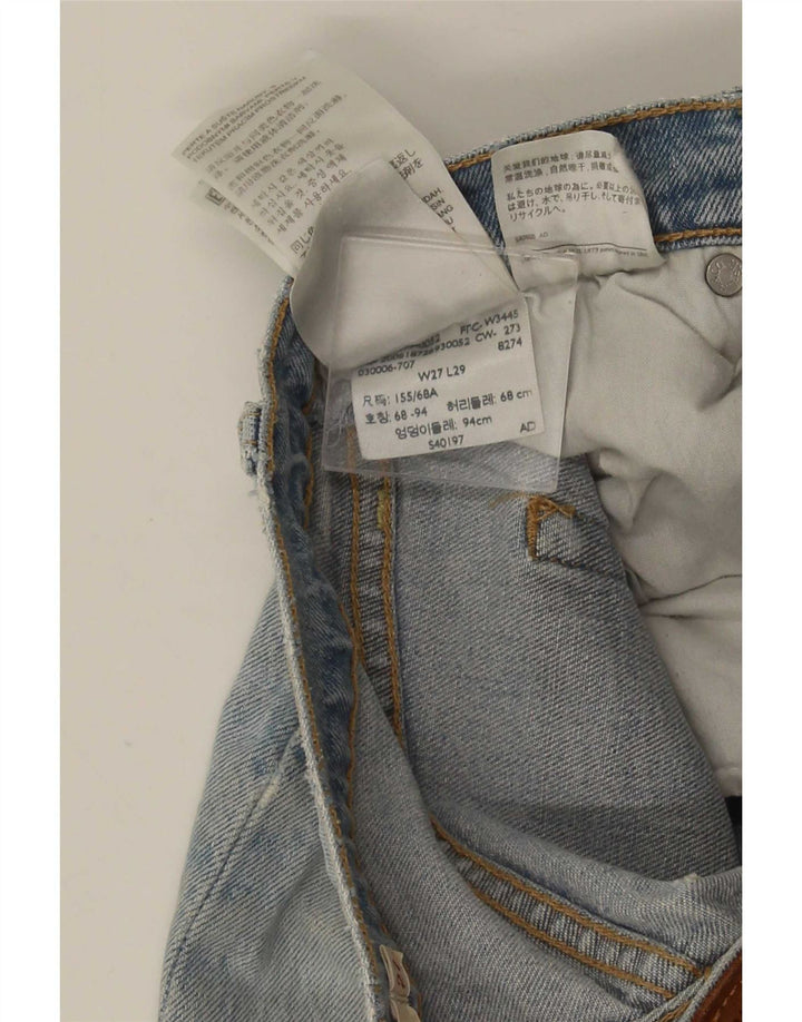Женские прямые джинсы Levi's Ribcage W27 L29, синий хлопок